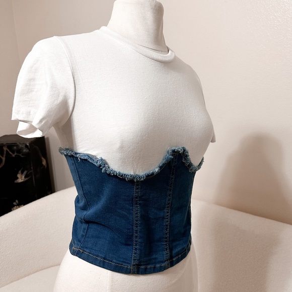 intage Y2K, 90s 2000s denim Corset - Picture 5 of 5